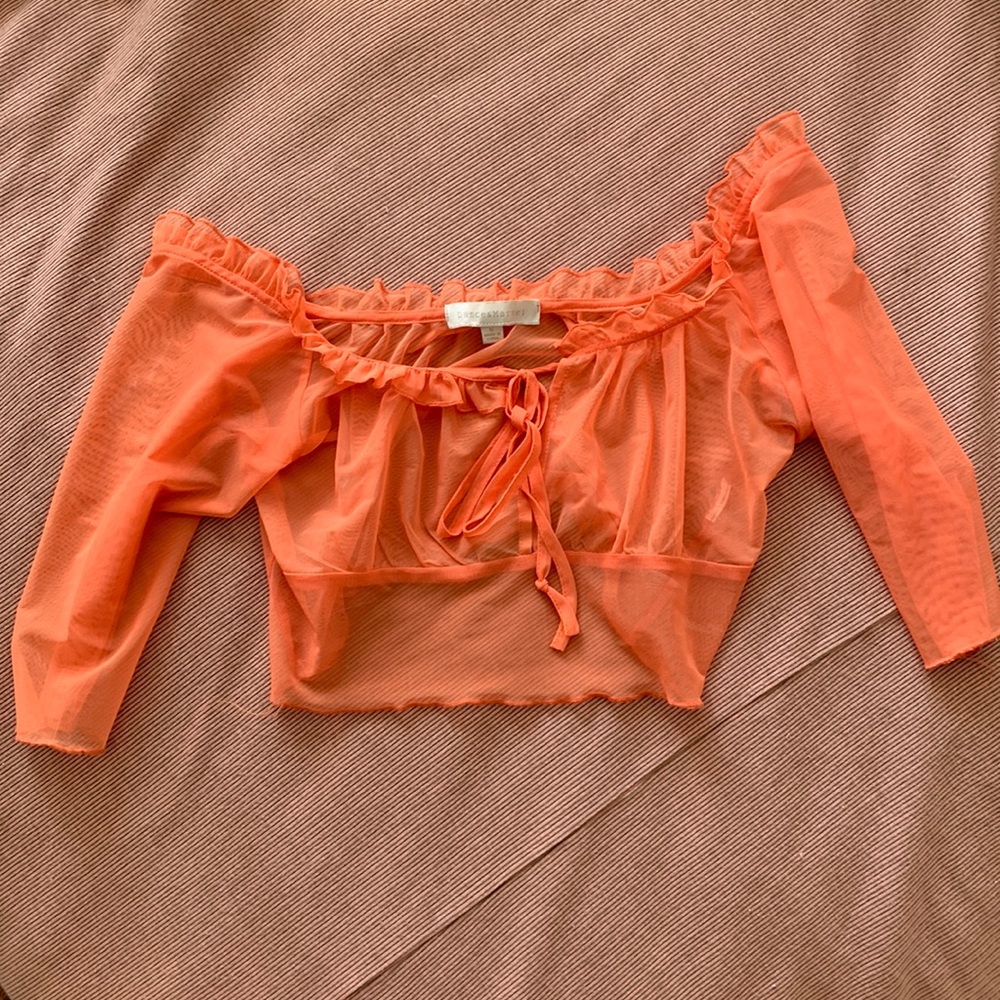 See through crop top